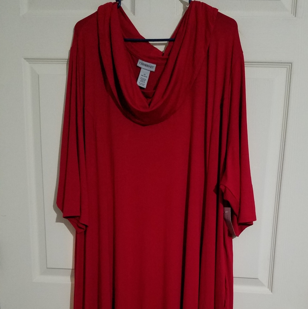 Catherine's plus size 4x 30/32W red dress NWT